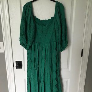 Anthropologie green dress - size Large